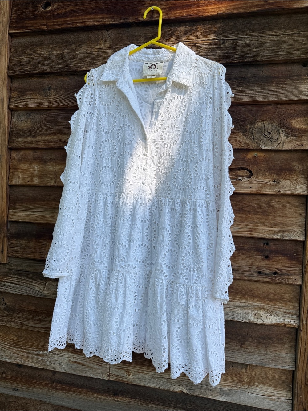 Figue Isabella lace tunic mini dress long sleeve fully lined